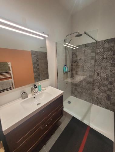Salle de bains dans l'établissement L'Appartement-Studio LMS Radio