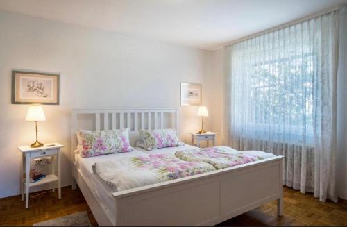 Postel nebo postele na pokoji v ubytování Ferienwohnung Panorama