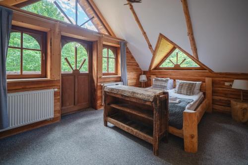 Katil atau katil-katil dalam bilik di Mountain Shelter Zakopane