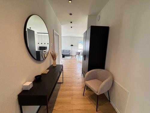 Χώρος καθιστικού στο Penthouse mit Weitblick Heubach