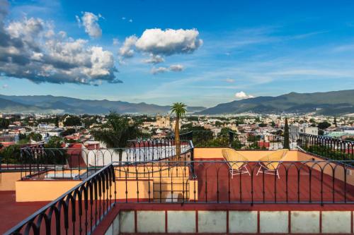 a view of a city from the roof of a building at Casa Mayahuel in Oaxaca City