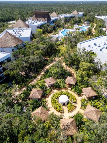 an aerial view of the resort at Hotel Mundo Maya Tulum in Tulum