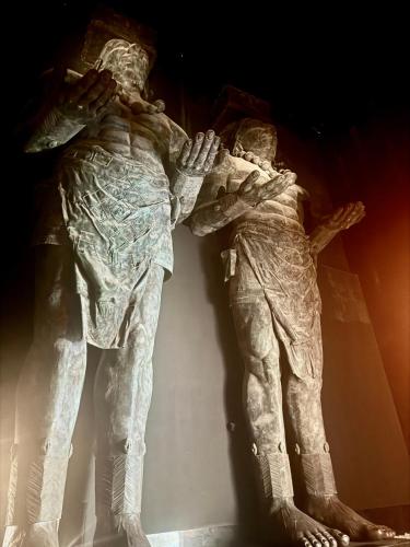 a statue of two people hugging each other at Mayan Palace, Grand Mayan, Luxury Beachfront 2BR Condo, Nuevo Vallarta in Nuevo Vallarta 