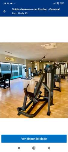 a screenshot of a gym with a treadmill at Art Stúdio Beira-Mar em Armação 123 in Salvador