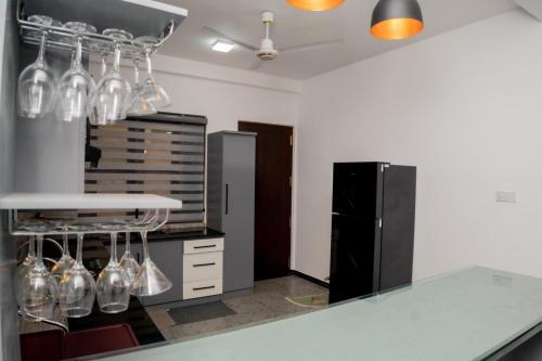 A cozinha ou cozinha compacta de Southern Leaf