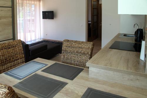 Телевизор и/или развлекательный центр в Holiday Terrace Nida