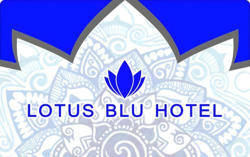 a logo for a hotel with a lotus blued at Lotus Blu Hotel in Legazpi