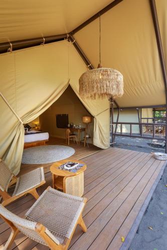 Χώρος καθιστικού στο Escape in Nature - Barefoot Glamping