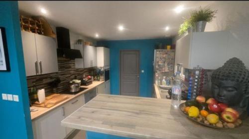 Kuchyň nebo kuchyňský kout v ubytování Maison Entre lac et océan