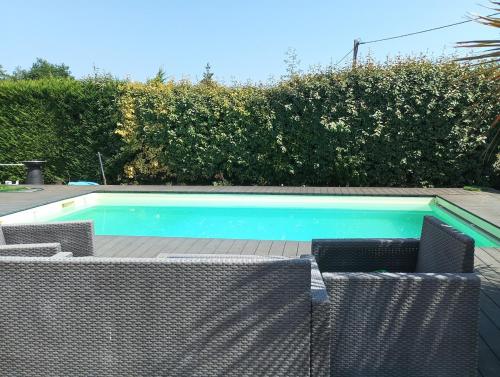 House with a saltwater pool