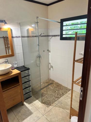 Bilik mandi di Villa la mahaudière vue mer