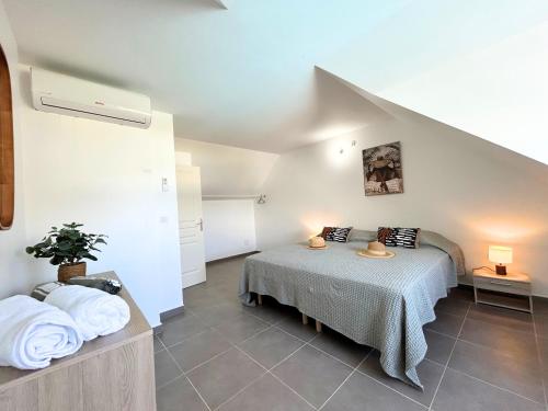 Ένα ή περισσότερα κρεβάτια σε δωμάτιο στο Charming apartment with view - 2 bedrooms