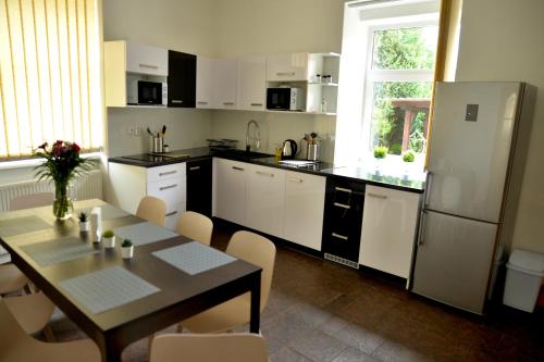 Virtuve vai virtuves zona naktsmītnē Apartmány u Zdeničky