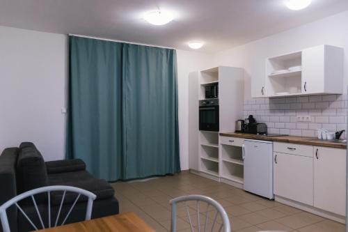 Una cocina o zona de cocina en Tó-Part Panzió Kőszeg