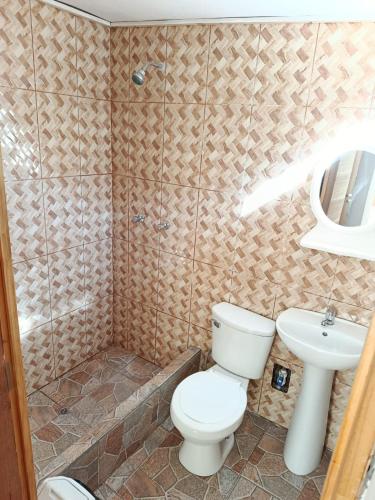 Ένα μπάνιο στο Obrajillo Eco Lodge