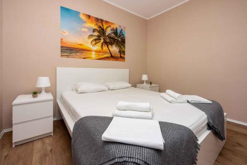 Postel nebo postele na pokoji v ubytování Apartment in Crikvenica 39218