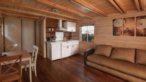 A kitchen or kitchenette at Vila Preiloja