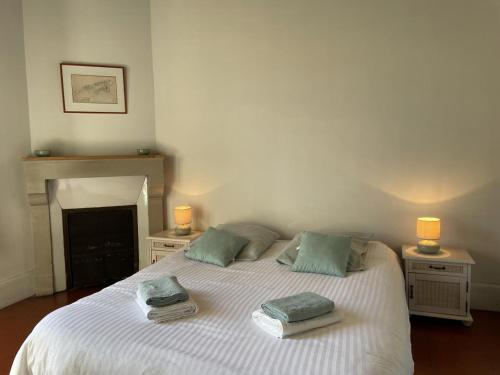Katil atau katil-katil dalam bilik di Gite de charme avec jardin privatif, WiFi et barbecue, à proximité du Château d'Avrilly - FR-1-489-223