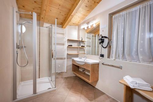 Koupelna v ubytování Hotel Brunello