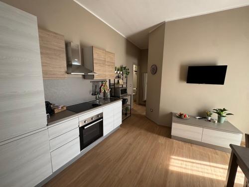 Kuchyň nebo kuchyňský kout v ubytování Palme Suites