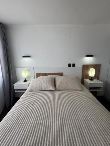 Katil atau katil-katil dalam bilik di Hotel Camino del Alto Reñaca