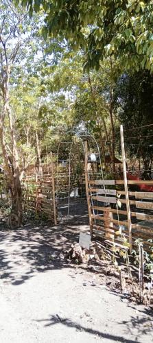 a fence with a gate in a park at PINOY YOGA POLE PIYOPO LA UNION fan kubo 4 pax in Rimus