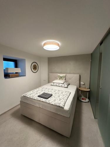 a bedroom with a large bed in a room at Apartmán Máj 104 in Pec pod Sněžkou
