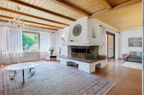 Χώρος καθιστικού στο Wohnung im Ferienhaus Griesstätt