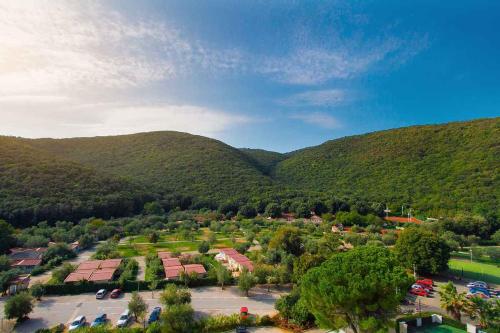 an aerial view of a park in the mountains at Mobilehome in Rabac 16897 in Rabac