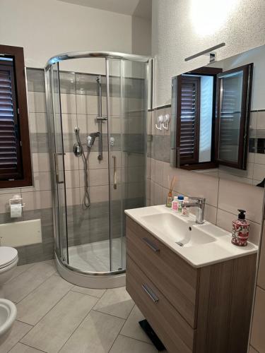 Koupelna v ubytování Chambre privée