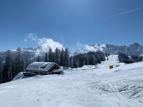 L'établissement Haigis Lodge en hiver