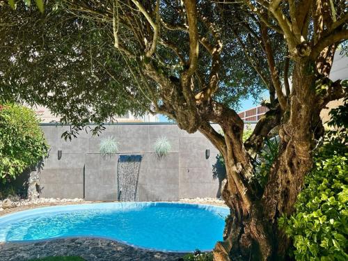 Bazén v ubytování Holibai, Serenidade, Spa privado y vistas al mar, Baiona nebo v jeho okolí