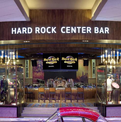 a hard rock center bar in a shopping mall at Hard Rock Hotel & Casino Bristol in Bristol