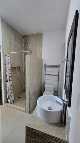 Koupelna v ubytování Hotel REAL ZACI