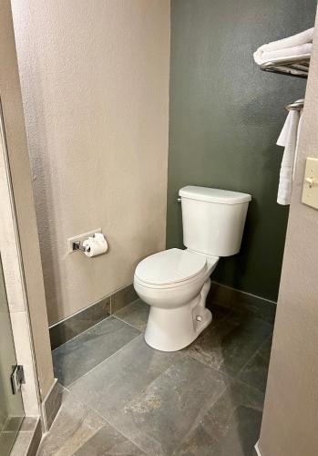 a bathroom with a white toilet in a room at Best Western Plus Kelly Inn in Saint Cloud