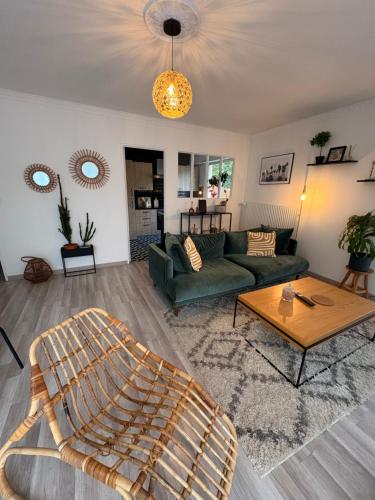 Appartement Rouen centre proche CHUにあるシーティングエリア