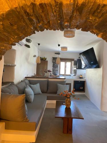 Χώρος καθιστικού στο Verde Studio Steni, Tinos