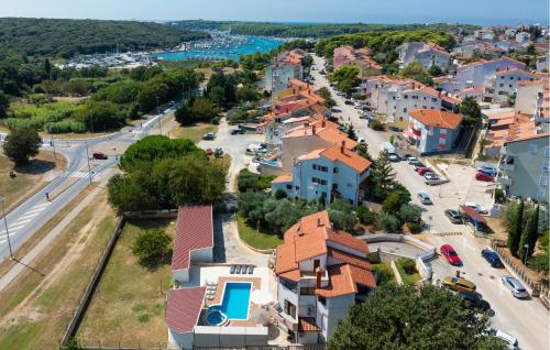 an aerial view of a town with a street at Awesome Home In Pula With Sauna in Pula