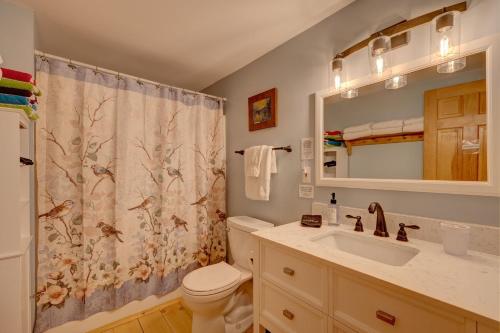 Koupelna v ubytování Secluded 2br Cabin W Hot Tub, Pond, Trails, Wifi