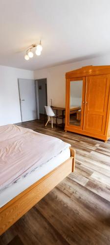 Postel nebo postele na pokoji v ubytování Ferienwohnung am Bach