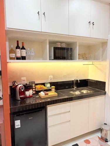 Dapur atau dapur kecil di Suíte Horto