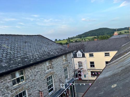 a view from the roof of a building at Rooftops Loft in Hay-on-Wye