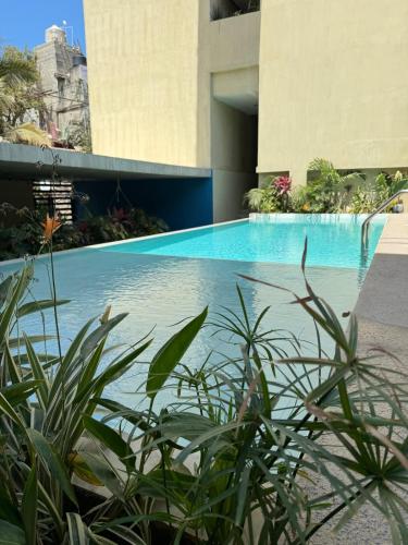 Πισίνα στο ή κοντά στο Estudio Nuevo a 7 min de playa, GYM, 2 albercas, Coworking, cerca de Plaza Central