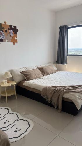 Katil atau katil-katil dalam bilik di Cozy n New Eco Style