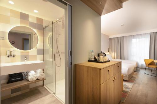 Кровать или кровати в номере Hampton By Hilton Bialystok