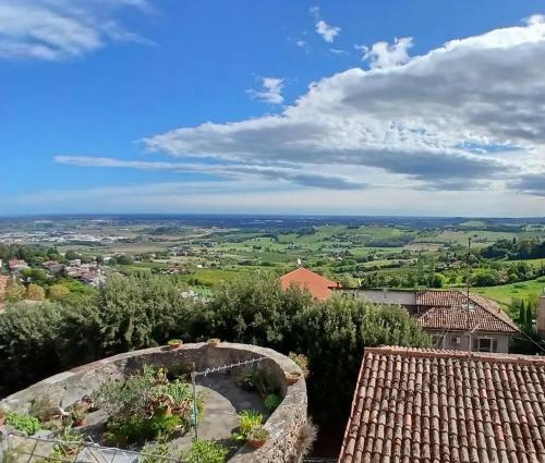 a view of the countryside from the roof of a house at Il nido in collina Bertinoro in Bertinoro