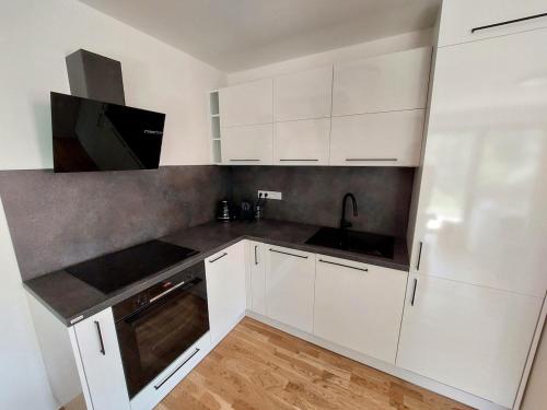 Η κουζίνα ή μικρή κουζίνα στο Chalet Víchová se saunou