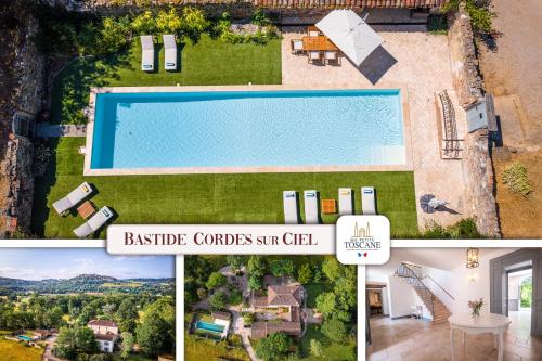 Bastide de Cordes sur Ciel - Piscine chauffée & Parc