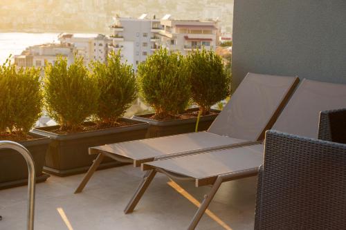 Balkón nebo terasa v ubytování Ionian Premium Villas