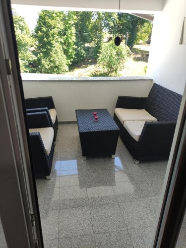 Χώρος καθιστικού στο Družinski apartmaji Judnič